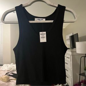 NWT Black Cropped Tank
